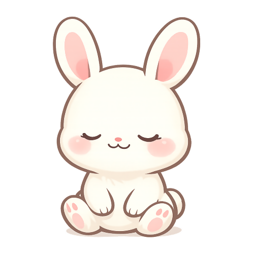 Humor & Whimsy - Kawaii Bunny Character - T Shirts - Digital File Digital My Custom Designs 300 DPI PNG