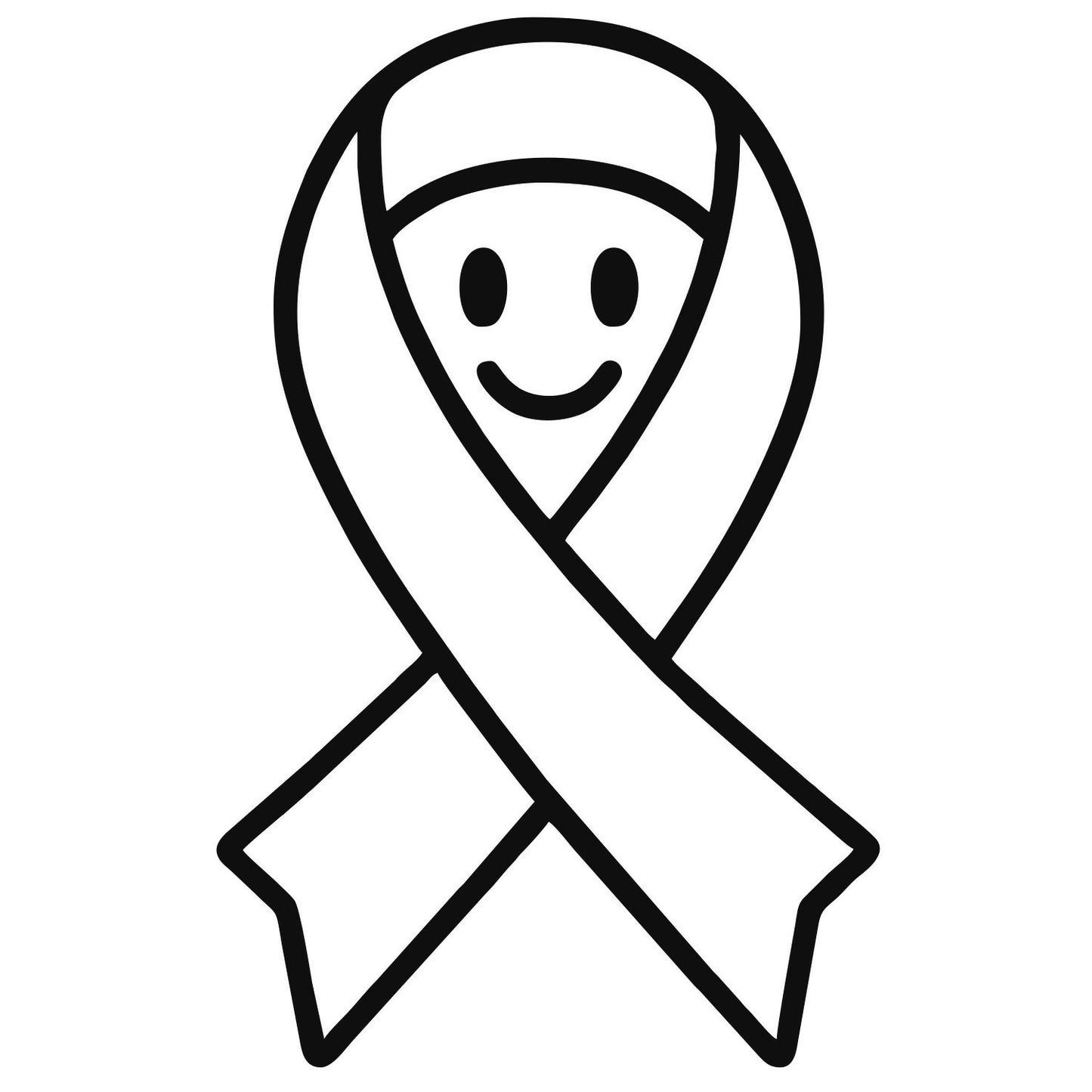 Cartoon Ribbon Smiling - Digital File - XCS Friendly Digital My Custom Designs PNG