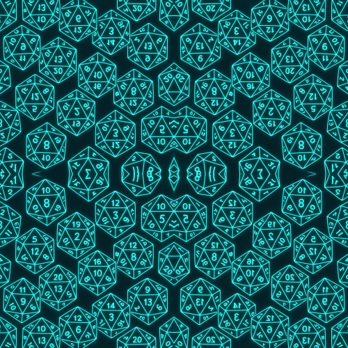 Gaming and Pop Culture - Stylized D20 Dice With Glowing Number - Pattern - Digital File Digital My Custom Designs PDF