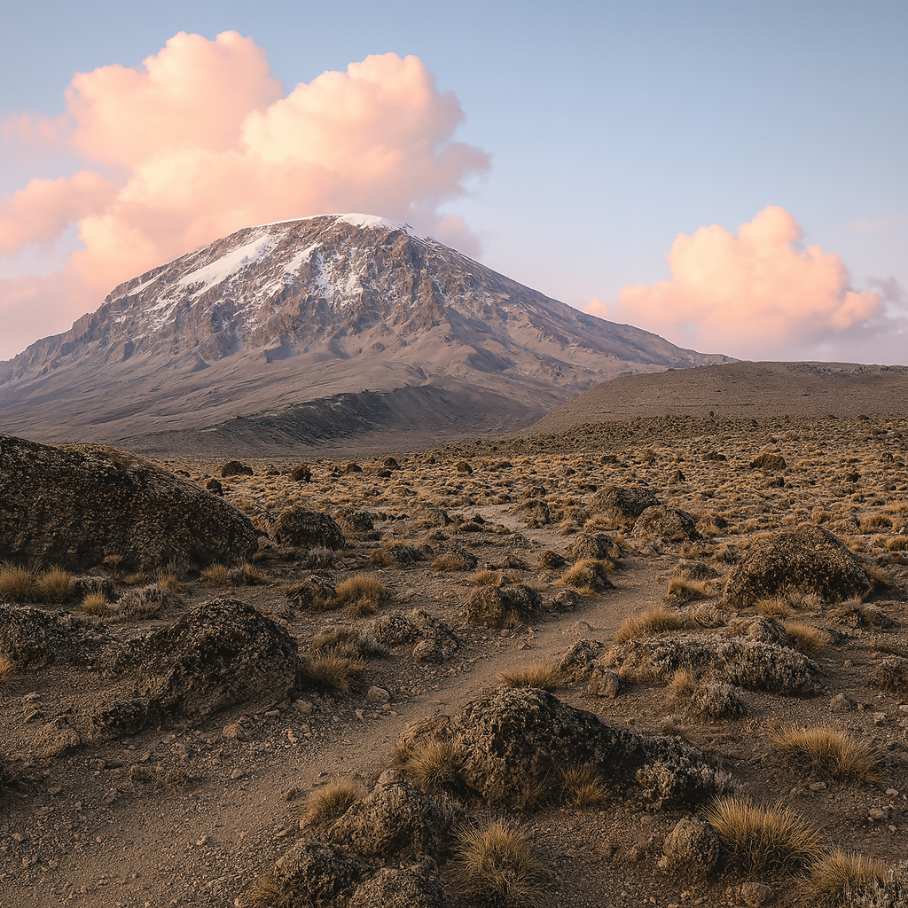 Climbing Routes - Mount Kilimanjaro Tanzania - Africa - Rendered - Digital File Digital My Custom Designs PDF