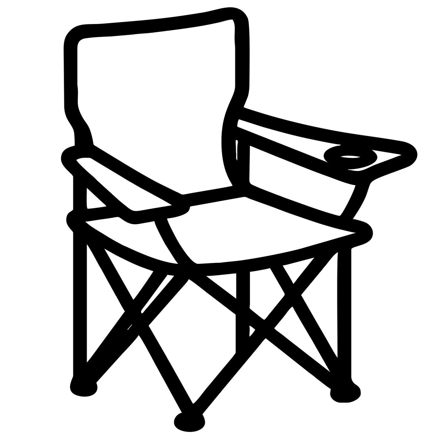Camping Chair Outline - Digital File - XCS Friendly Digital My Custom Designs PNG