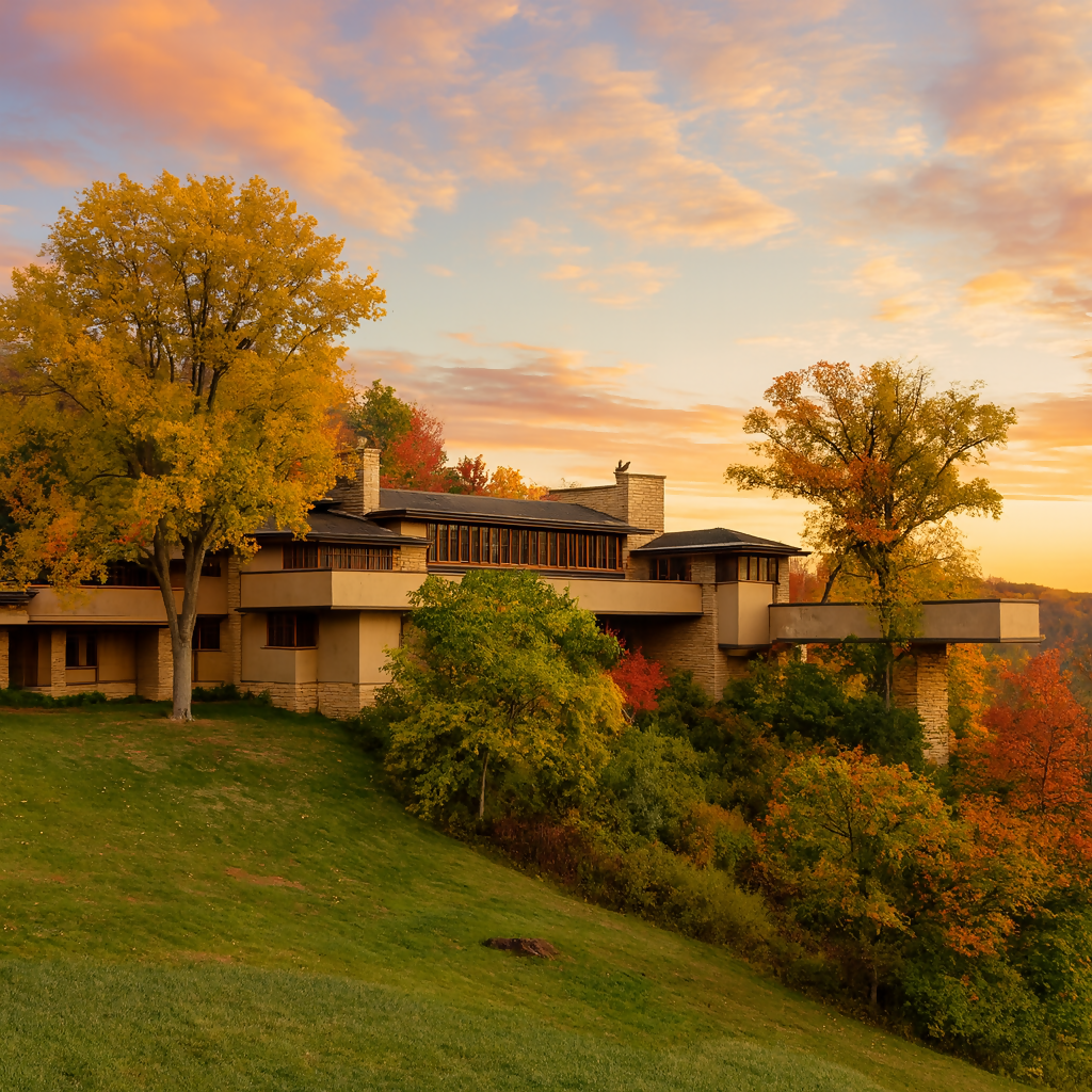 Taliesin (Frank Lloyd Wright) - Wisconsin United States - Rendered - Digital File Digital My Custom Designs PDF