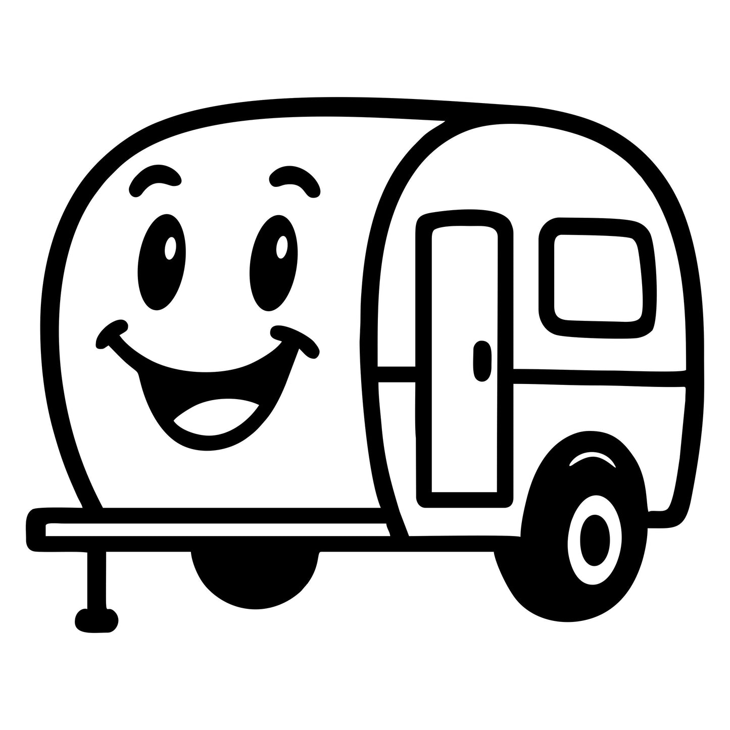 Cartoon Camper Smiling - Digital File - XCS Friendly Digital My Custom Designs PNG