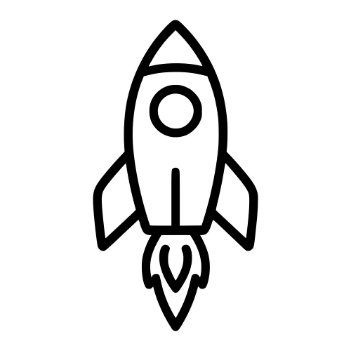 Space Rocket Outline - Digital File - XCS Friendly