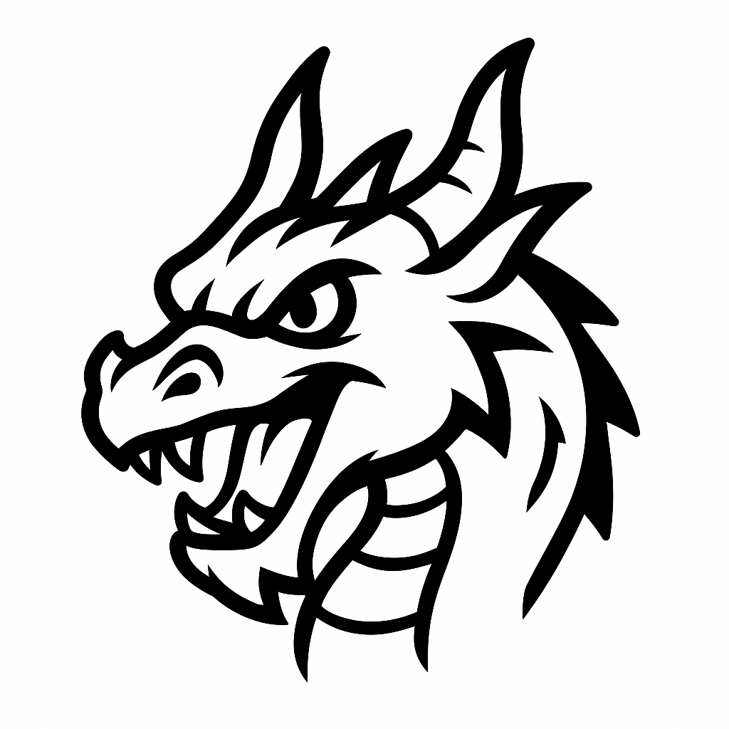 Dragon Head Vector - Digital File- XCS Friendly Tumbler My Custom Designs