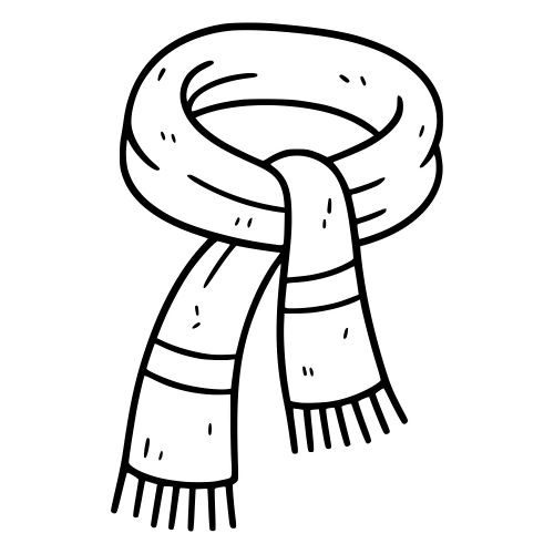 Cartoon Scarf Sketch - Digital File - XCS Friendly Digital My Custom Designs PDF