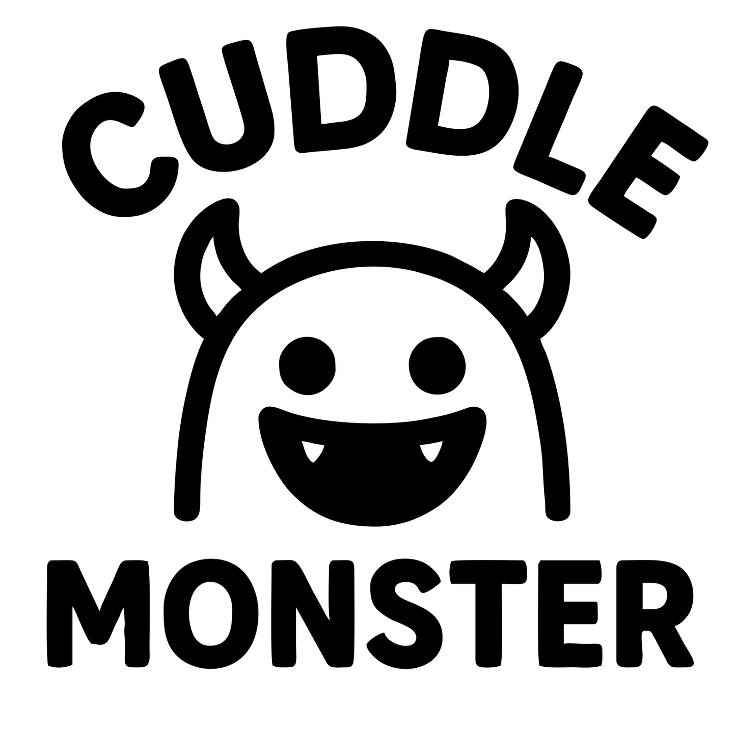 Funny Cuddle Monster - Digital File - XCS Friendly My Custom Designs PNG