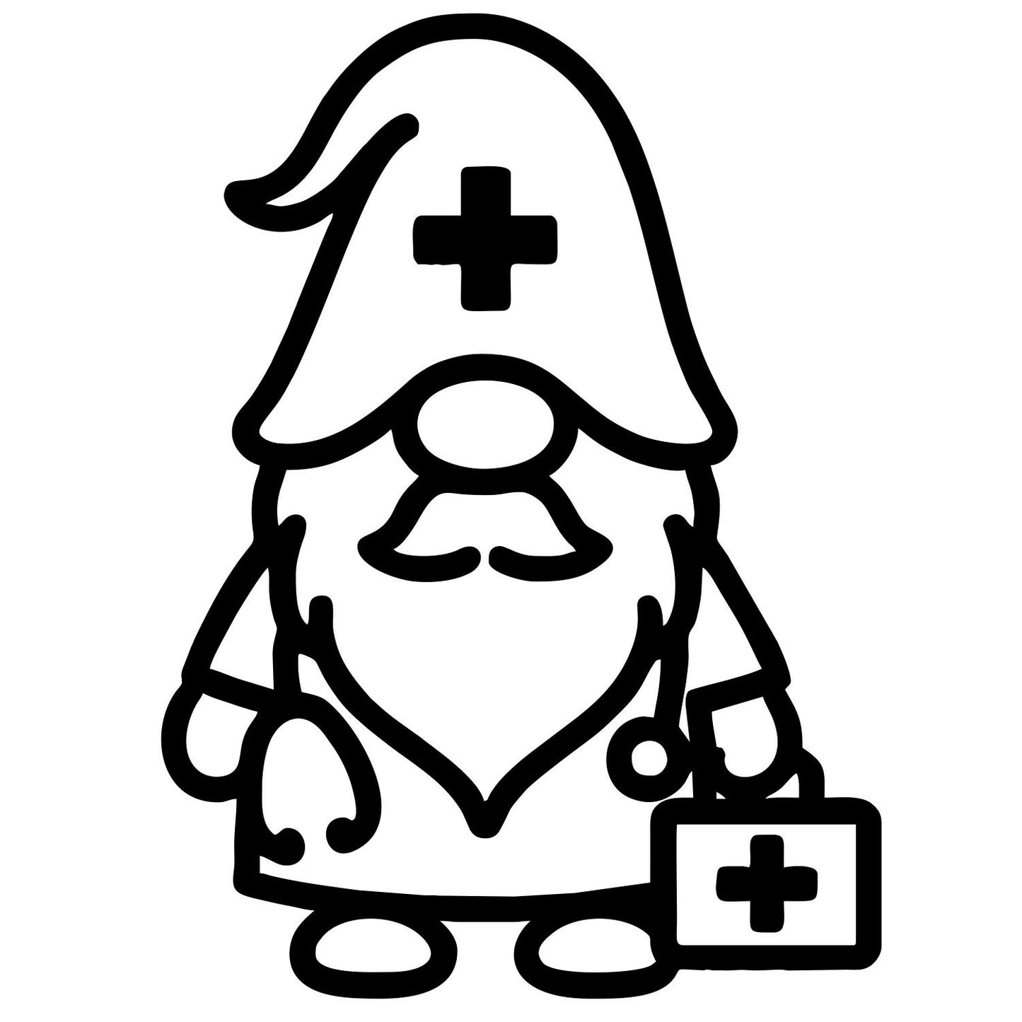 Cartoon Medical Gnome - Digital File - XCS Friendly Digital My Custom Designs PNG