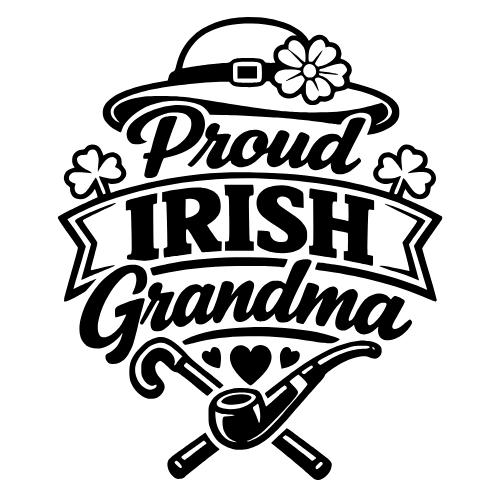 Proud Irish Grandma - Digital File - XCS Friendly Digital My Custom Designs PDF