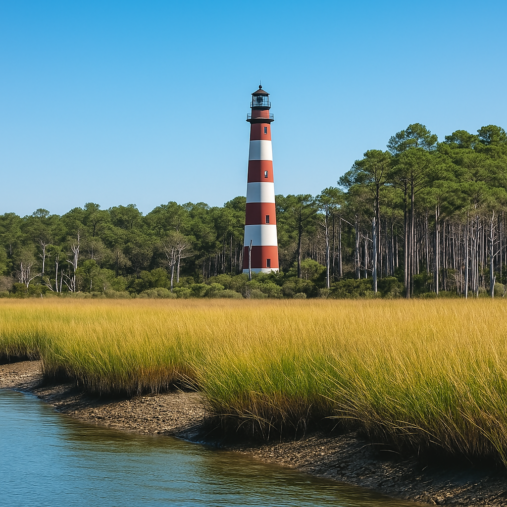 Assateague Lighthouse - Chincoteague National Wildlife Refuge - Maryland United States - Rendered - Digital File Digital My Custom Designs PDF