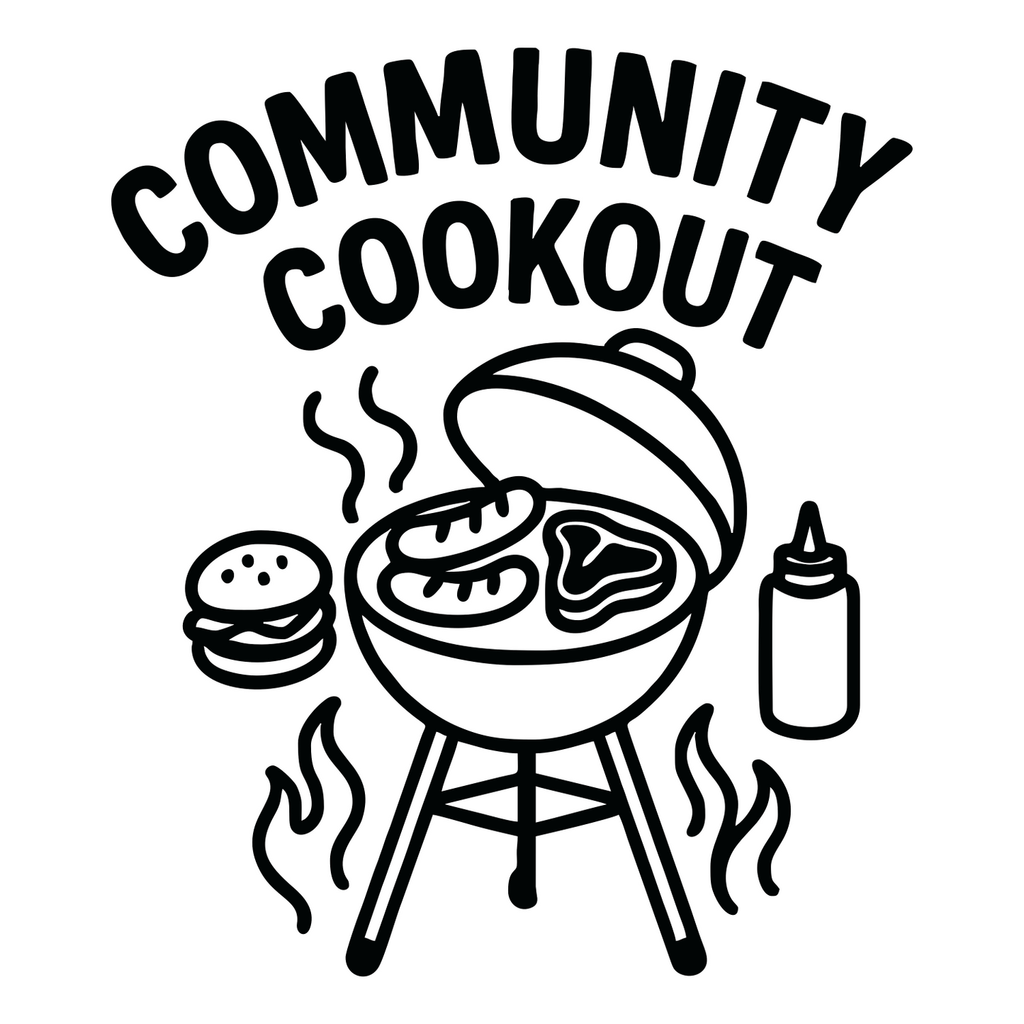 Community Cookout Sketch - Digital File - XCS Friendly Digital My Custom Designs PNG