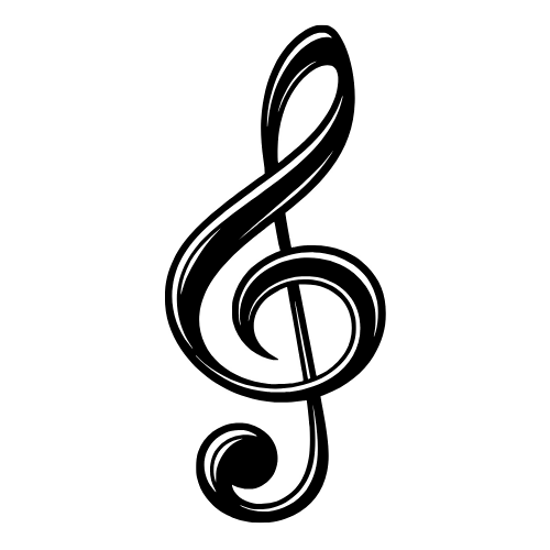 Treble Clef Sketch - Vector Graphics - Digital File Digital My Custom Designs PDF