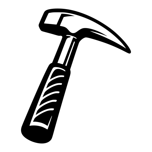 Rock Hammer Illustration - Vector Graphics - Digital File Digital My Custom Designs PDF