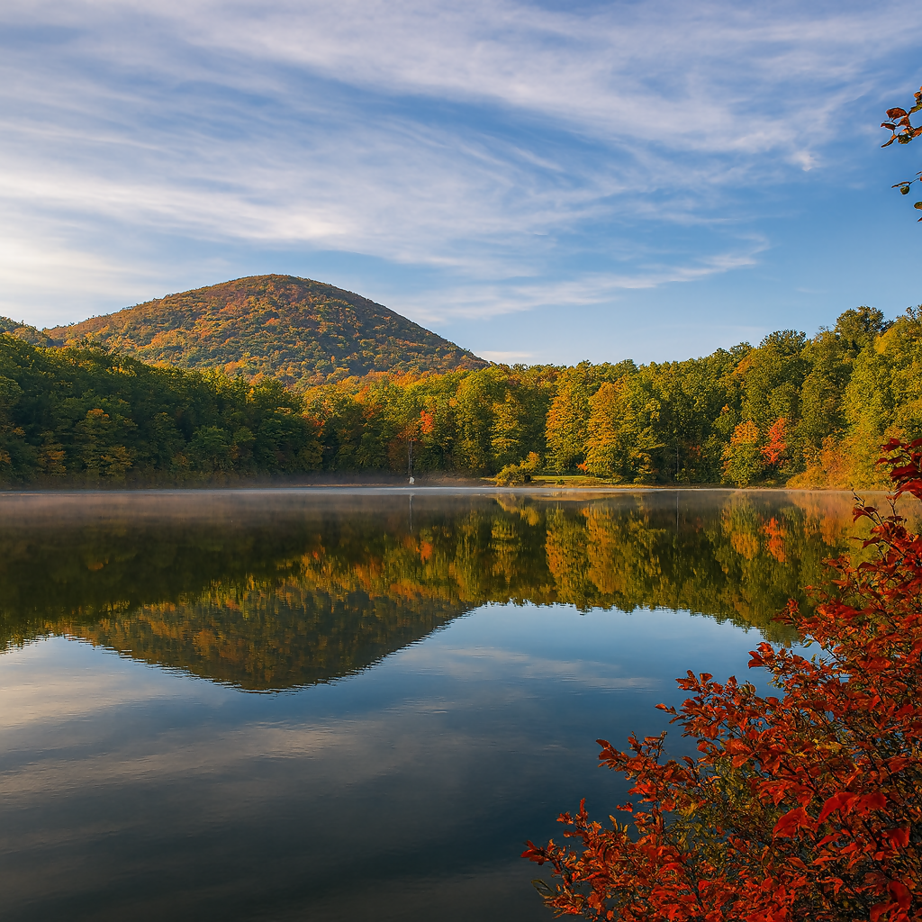 Lake Powhatan - Pisgah National Forest - North Carolina United States - Rendered - Digital File