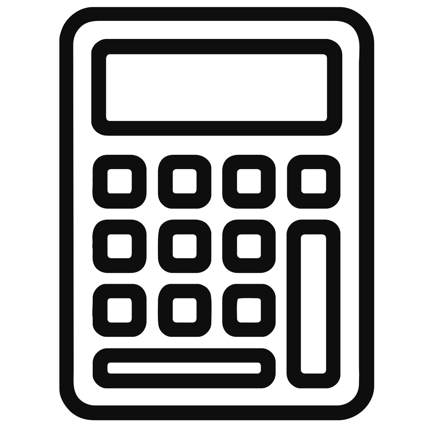 Calculator Sketch - Digital File - XCS Friendly Tumbler My Custom Designs PNG