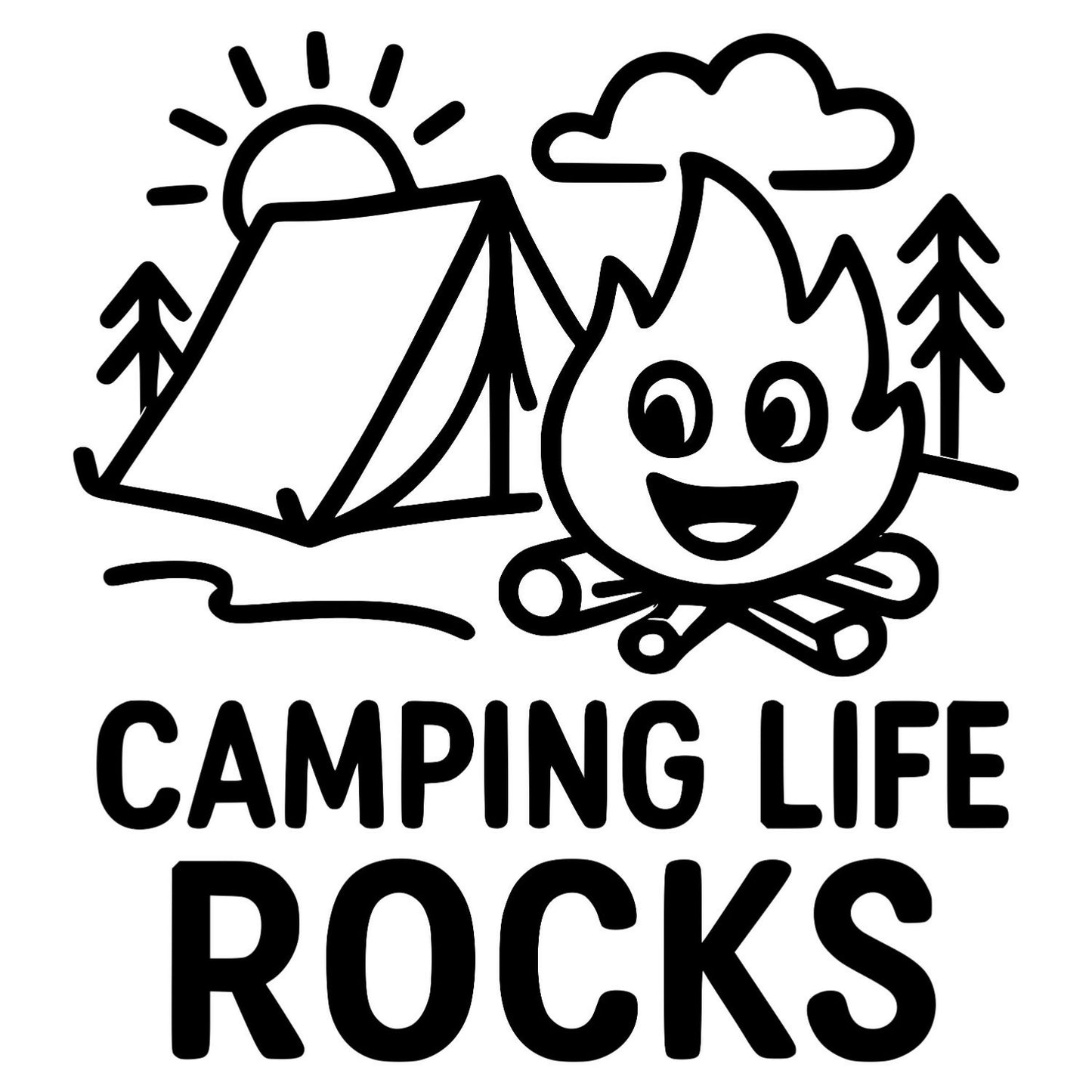Funny Camping Life Rocks - Digital File - XCS Friendly Digital My Custom Designs PNG