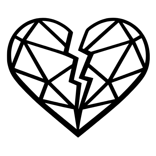 Geometric Broken Heart - Digital File - XCS Friendly Digital My Custom Designs PDF