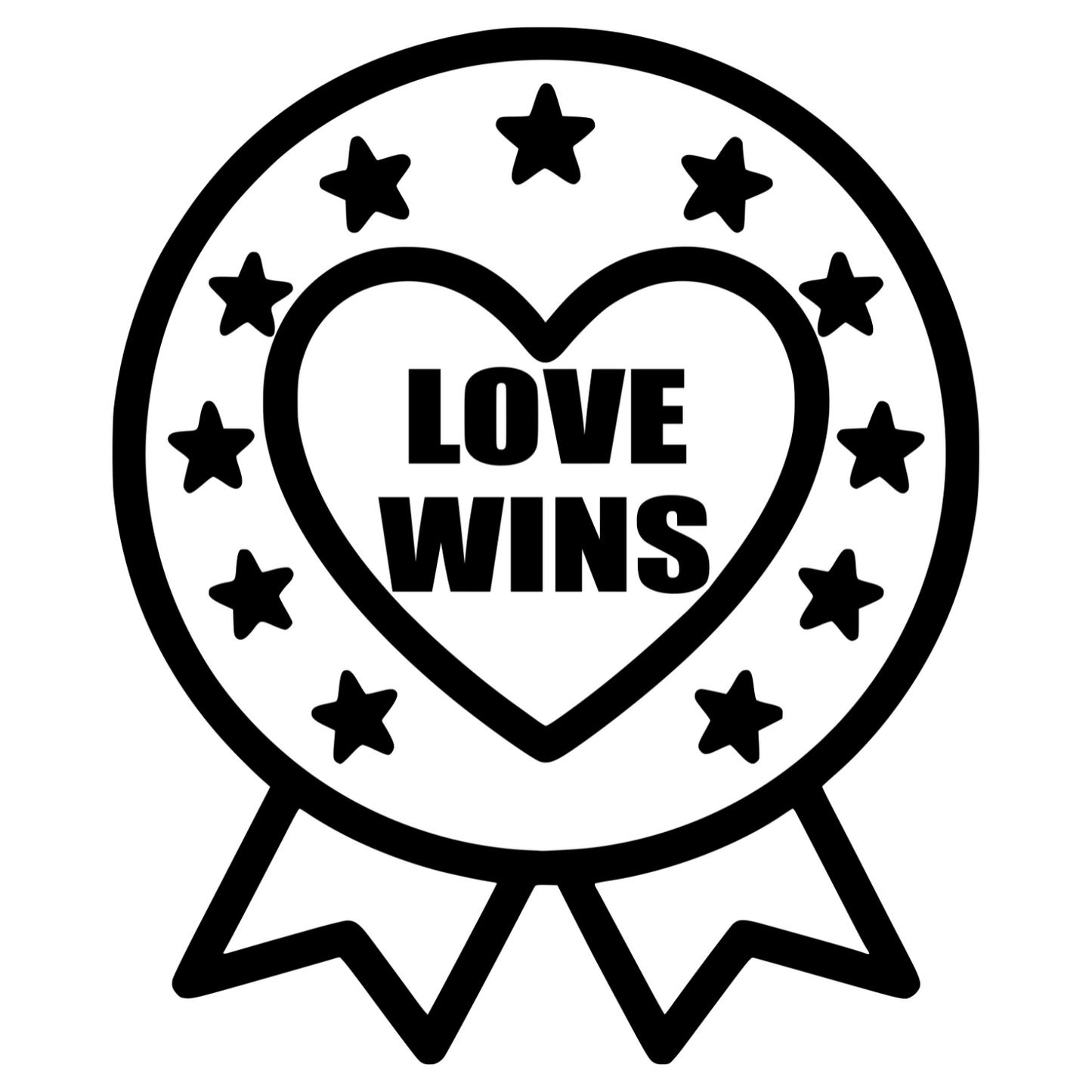 Love Wins Badge - Digital File - XCS Friendly Digital My Custom Designs PNG