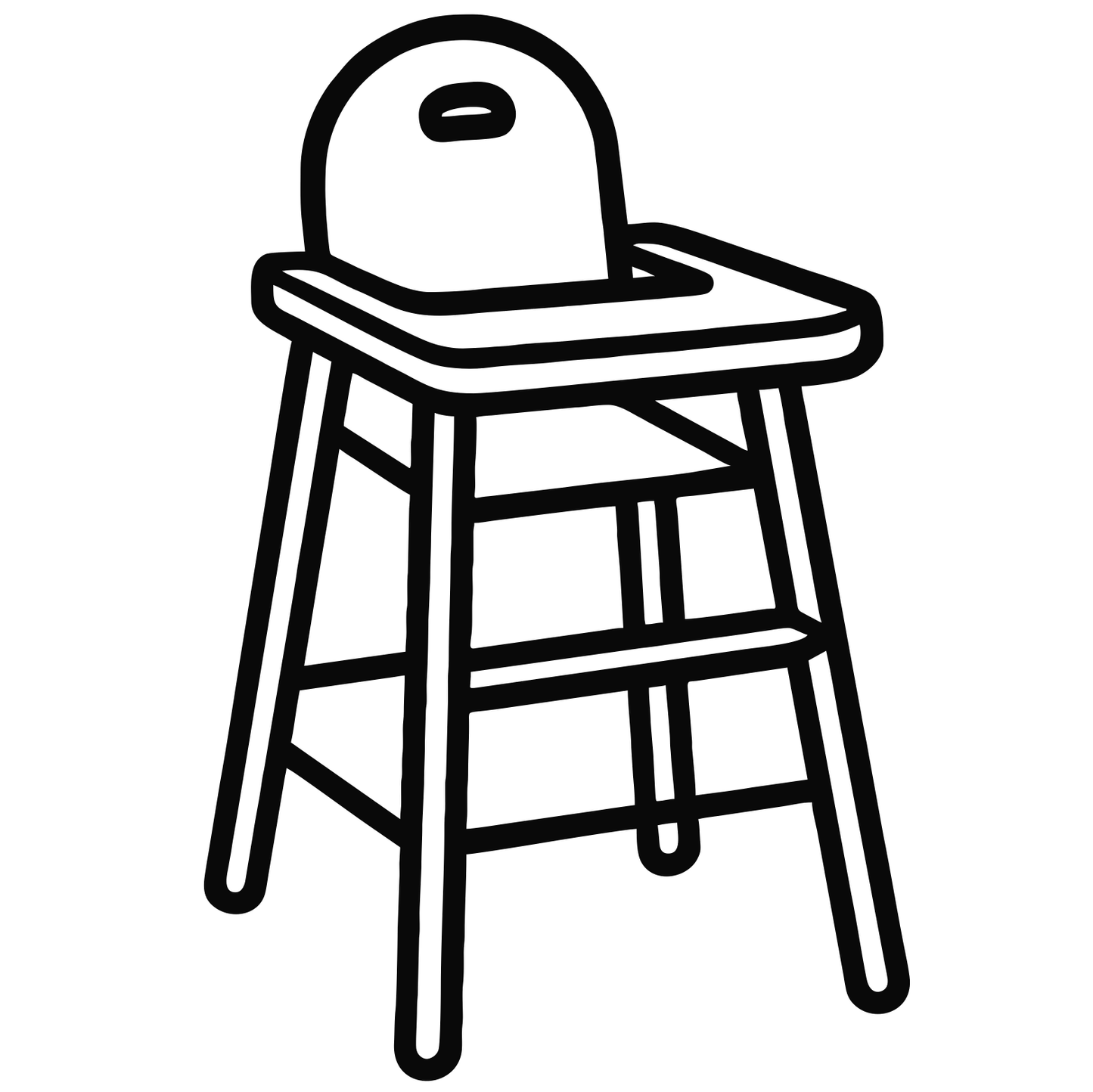 Baby High Chair Sketch - Digital File - XCS Friendly Tumbler My Custom Designs PNG