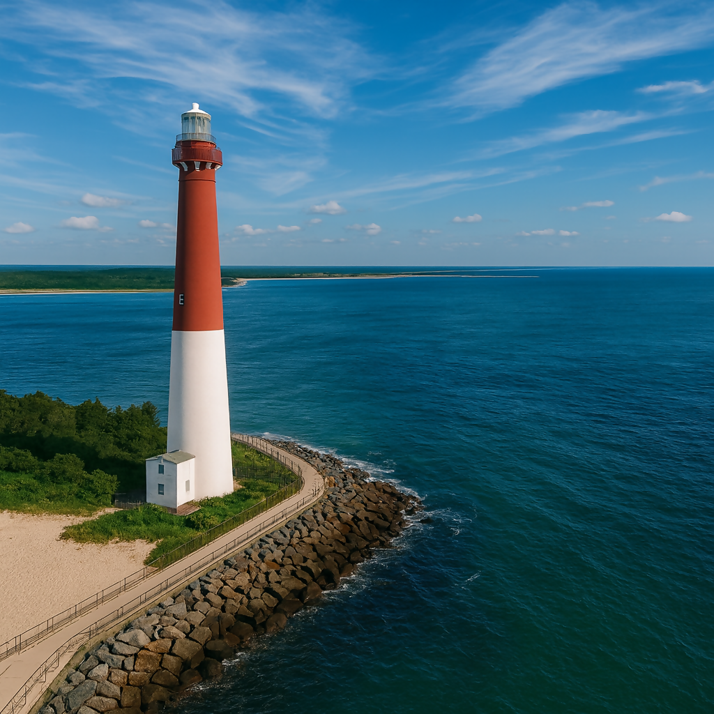 Barnegat Lighthouse - Long Beach Island - New Jersey United States - Rendered - Digital File Digital My Custom Designs PDF