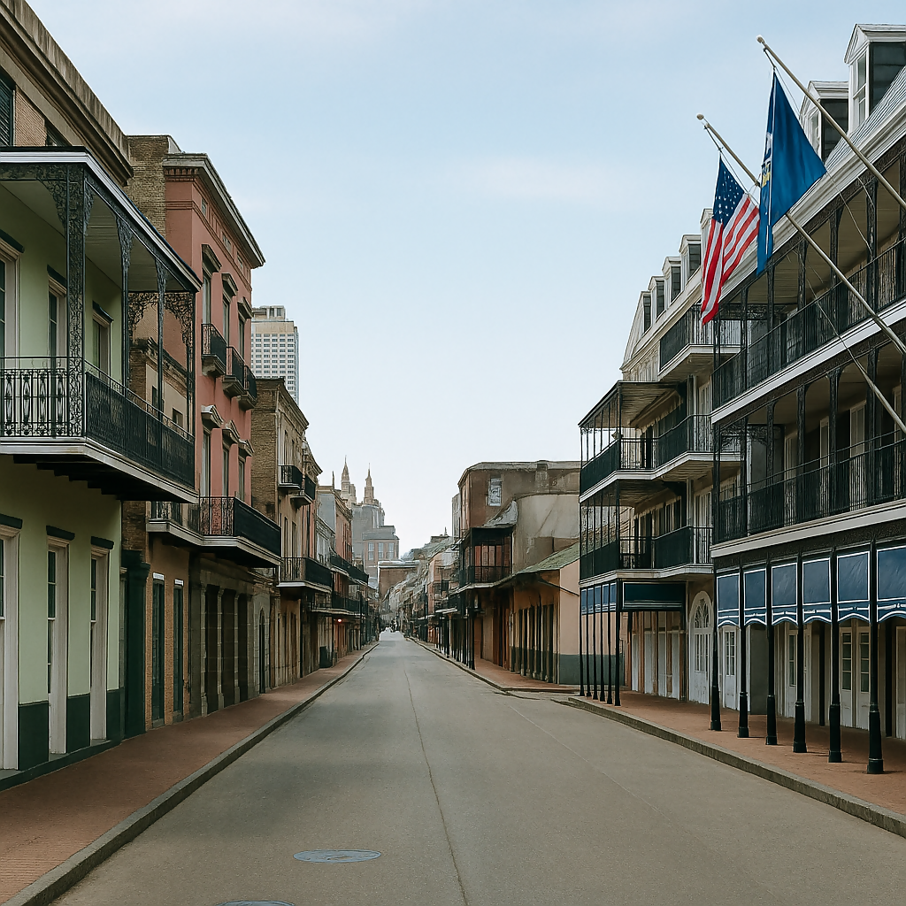 Bourbon Street - French Quarter - Louisiana United States - Rendered - Digital File Digital My Custom Designs PDF