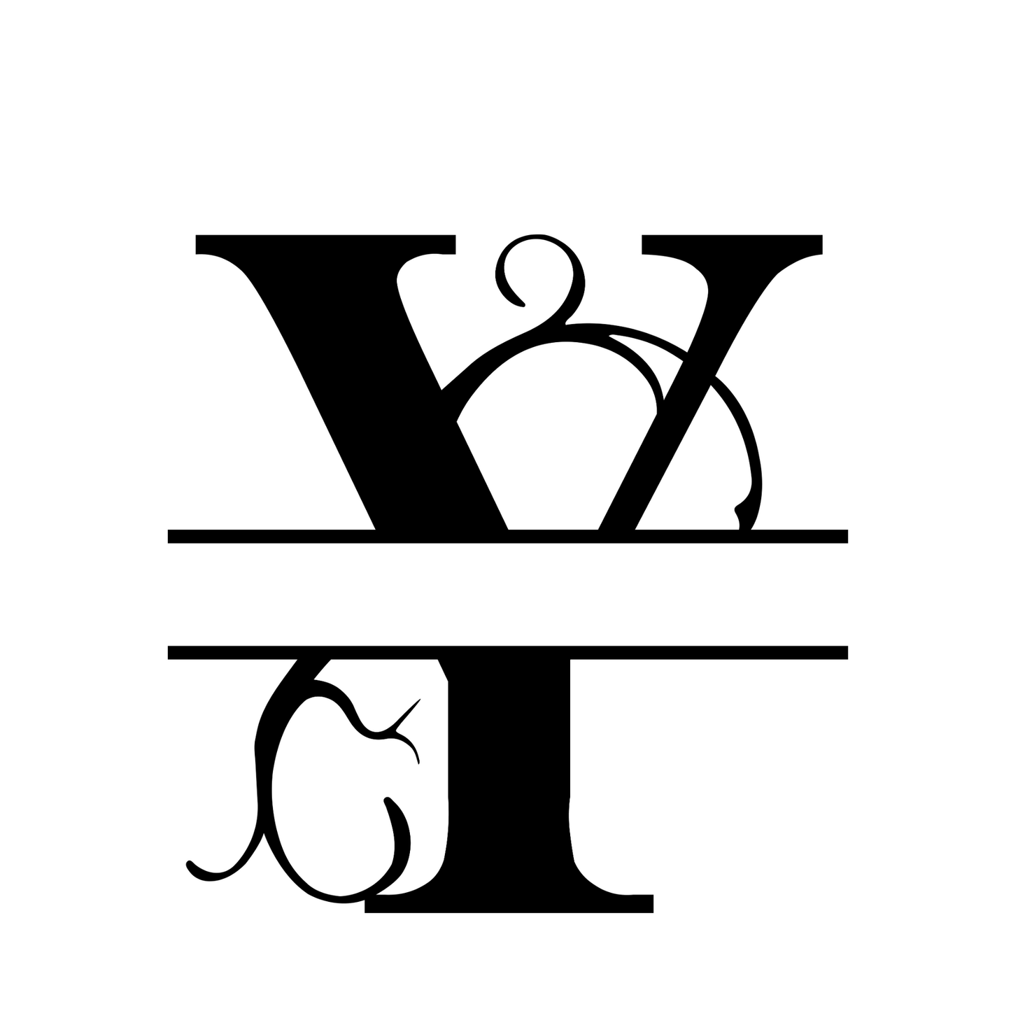 Y - Monogram Vines Ornamental - Digital File Digital My Custom Designs ZIP File