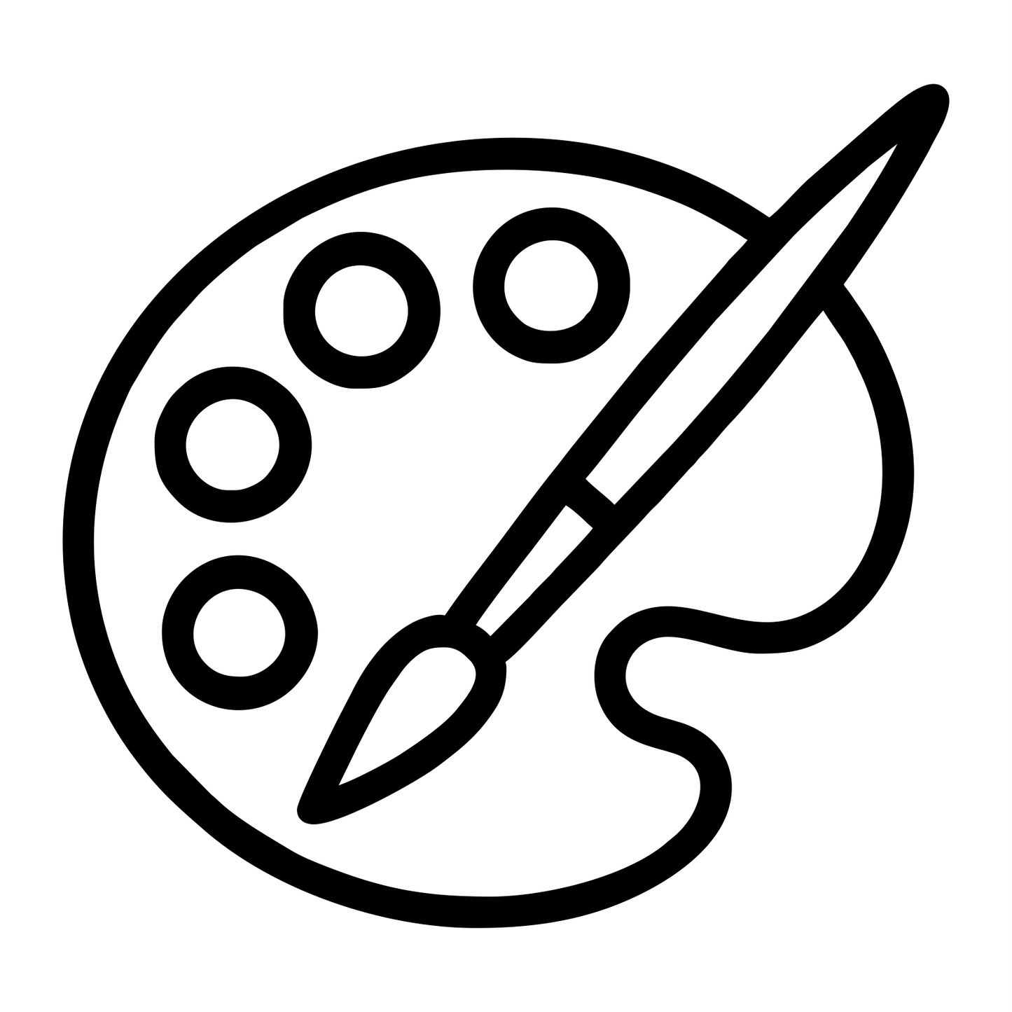 Art Palette Sketch - Digital File - XCS Friendly Tumbler My Custom Designs PNG