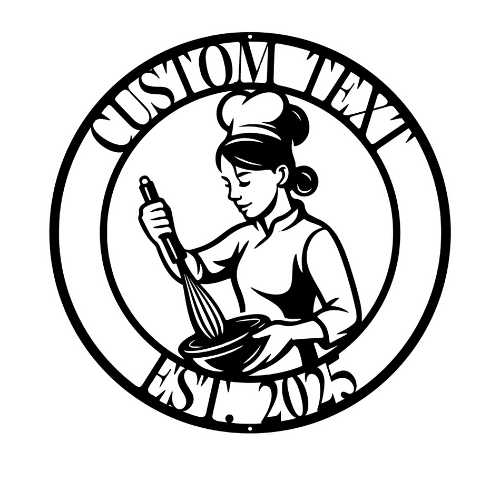 Chef Mixing - Metal Sign - Home Decor - Digital File Digital My Custom Designs ZIP File