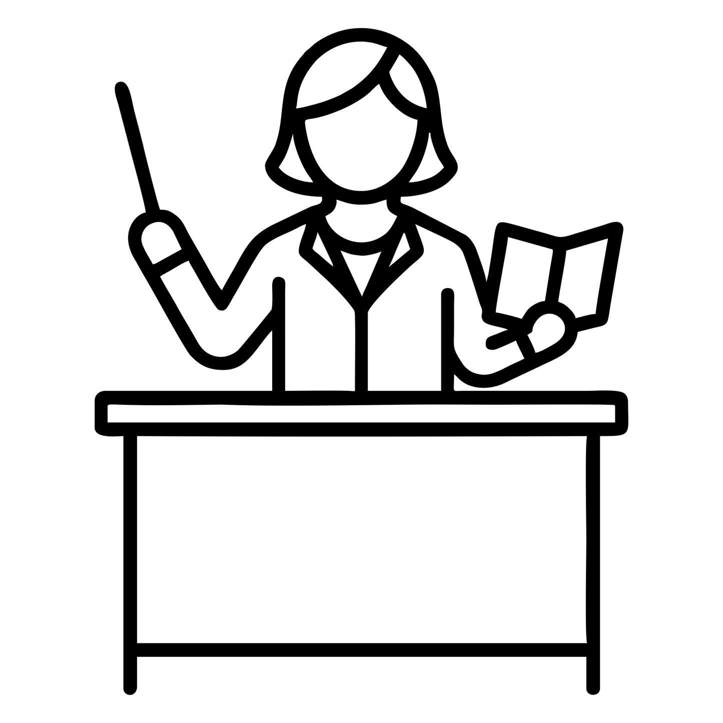 Teacher Standing At Desk - Digital File - XCS Friendly Digital My Custom Designs PNG