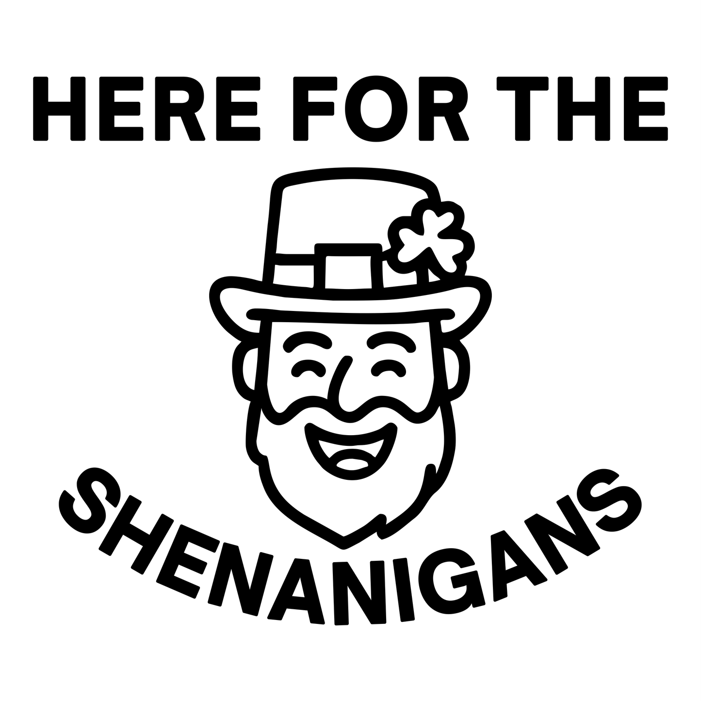 Here For The Shenanigans - Digital File - XCS Friendly Tumbler My Custom Designs PNG