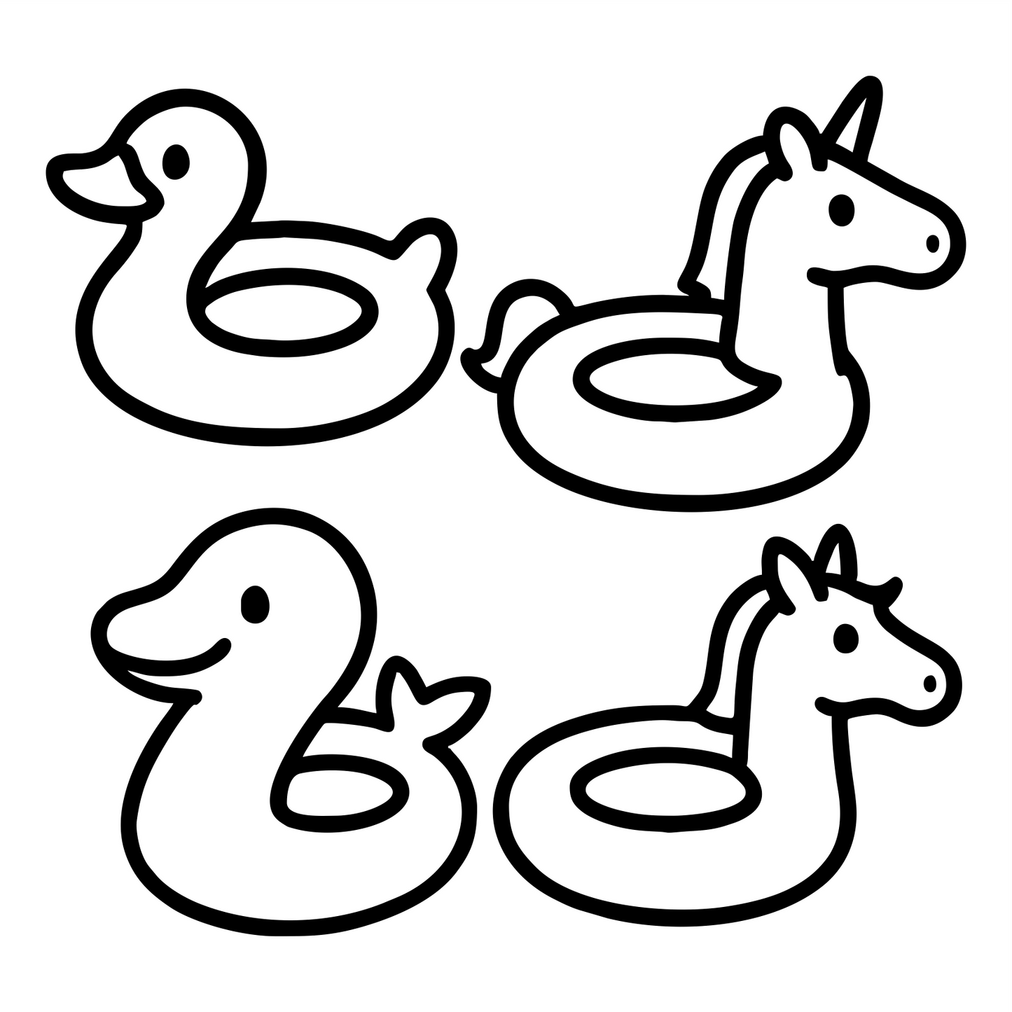 Cartoon Swimming Pool Toy - Digital File - XCS Friendly Tumbler My Custom Designs PNG