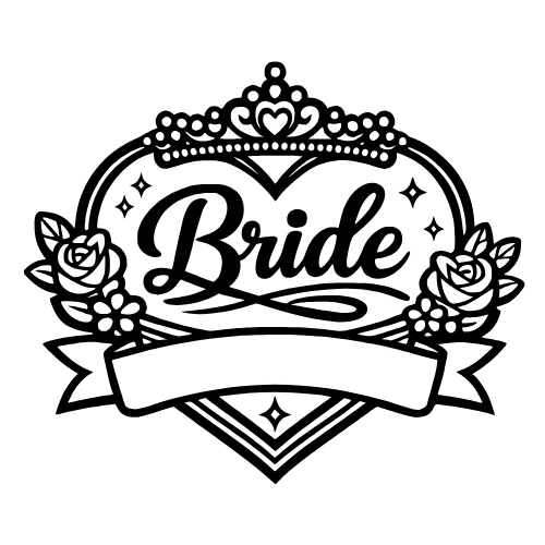 Bride Badge Design - Digital File - XCS Friendly Digital My Custom Designs PDF