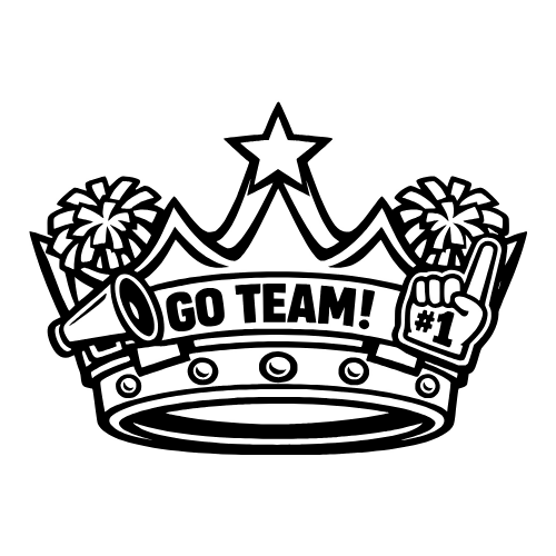 School Spirit Crown - Vector Graphics - Digital File Digital My Custom Designs PDF