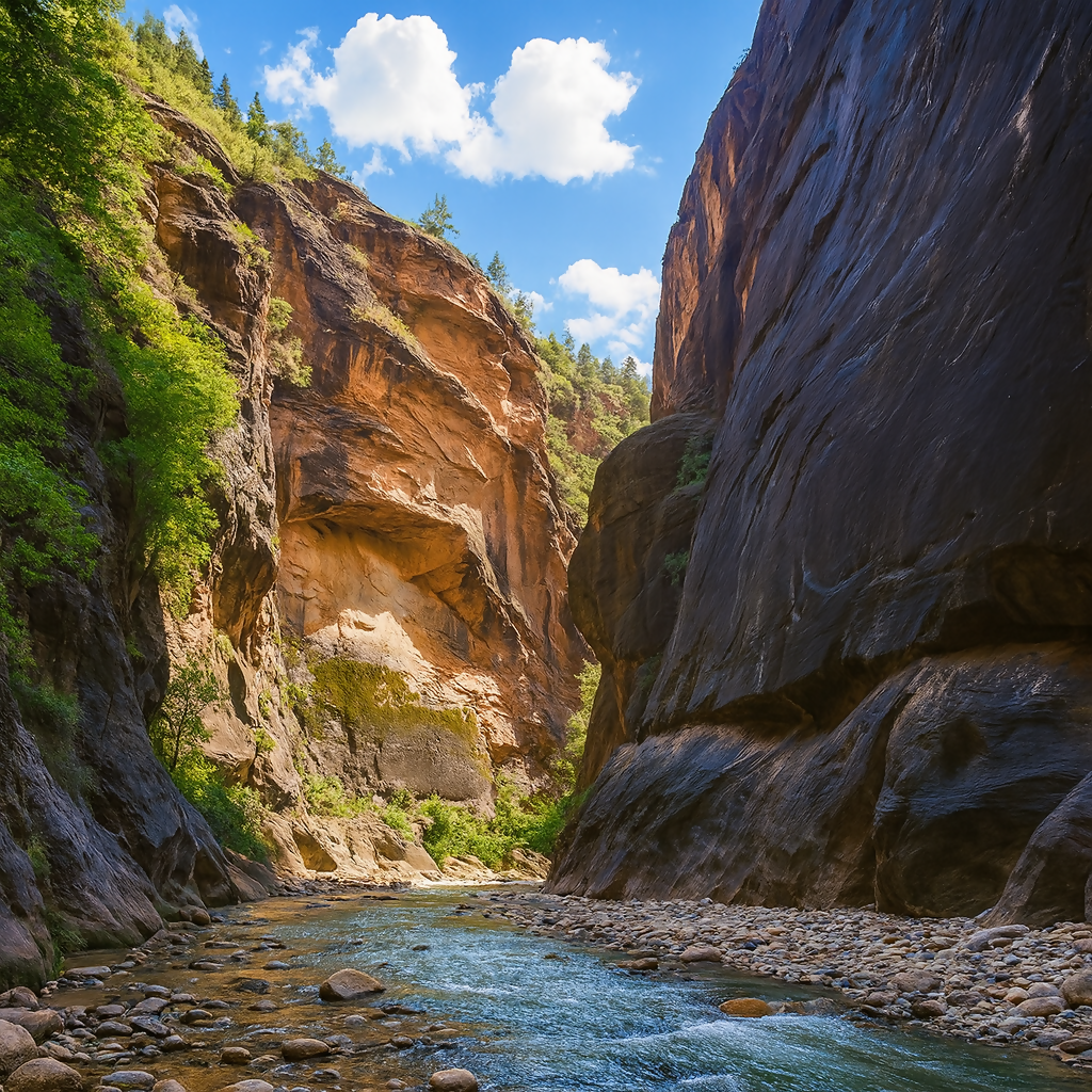 The Narrows - Zion National Park - Utah United States - Rendered - Digital File Digital My Custom Designs PDF
