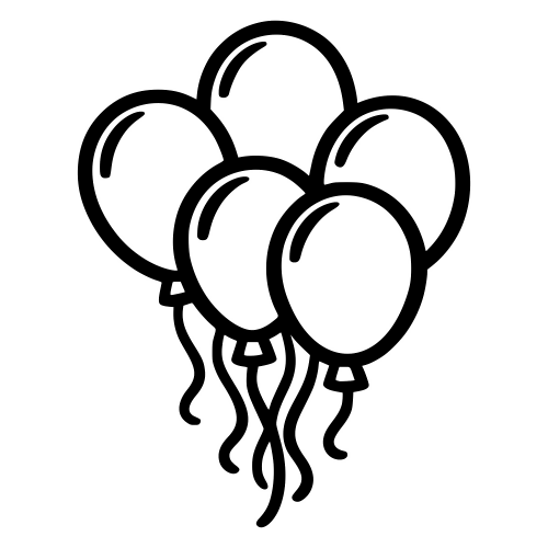 Balloon Cluster Illustration - Vector Graphics - Digital File Digital My Custom Designs PDF