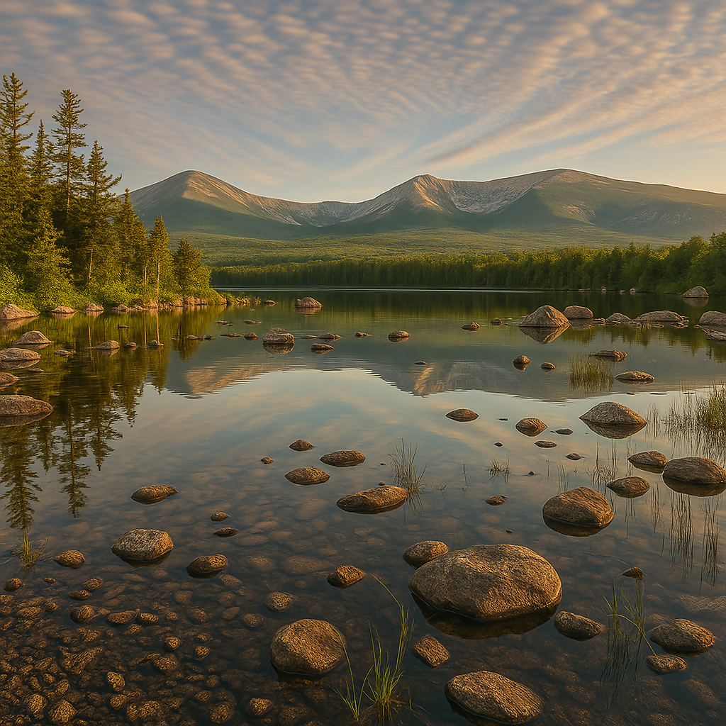 Sandy Stream Pond - Baxter State Park - Maine United States - Rendered - Digital File Digital My Custom Designs PDF