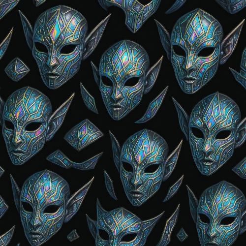 Fantasy and Myth - Cyber Fantasy Elf Masks With Prism Engravings - Pattern - Digital File Digital My Custom Designs PDF