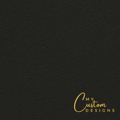 Midnight Black - Premium Luxury Leatherette w/ Adhesive - Black to Gold Leatherette My Custom Designs