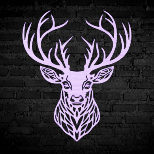 Stencil Buck Wall Décor decoration My Custom Designs Light Purple 6" x 9" Cast Acrylic