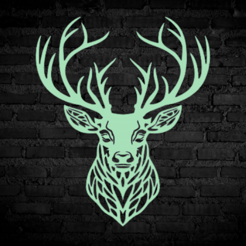Stencil Buck Wall Décor decoration My Custom Designs Teal 6" x 9" Cast Acrylic