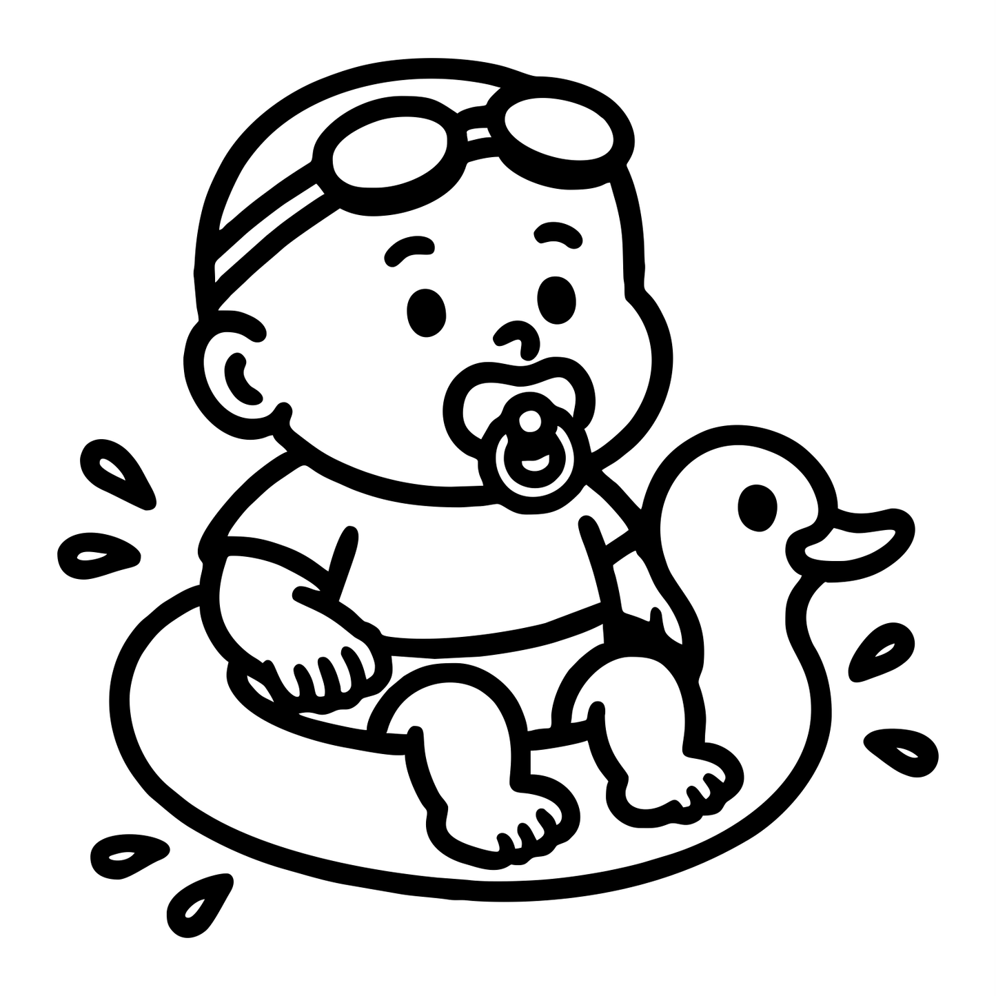 Funny Water Baby - Digital File - XCS Friendly Tumbler My Custom Designs PNG