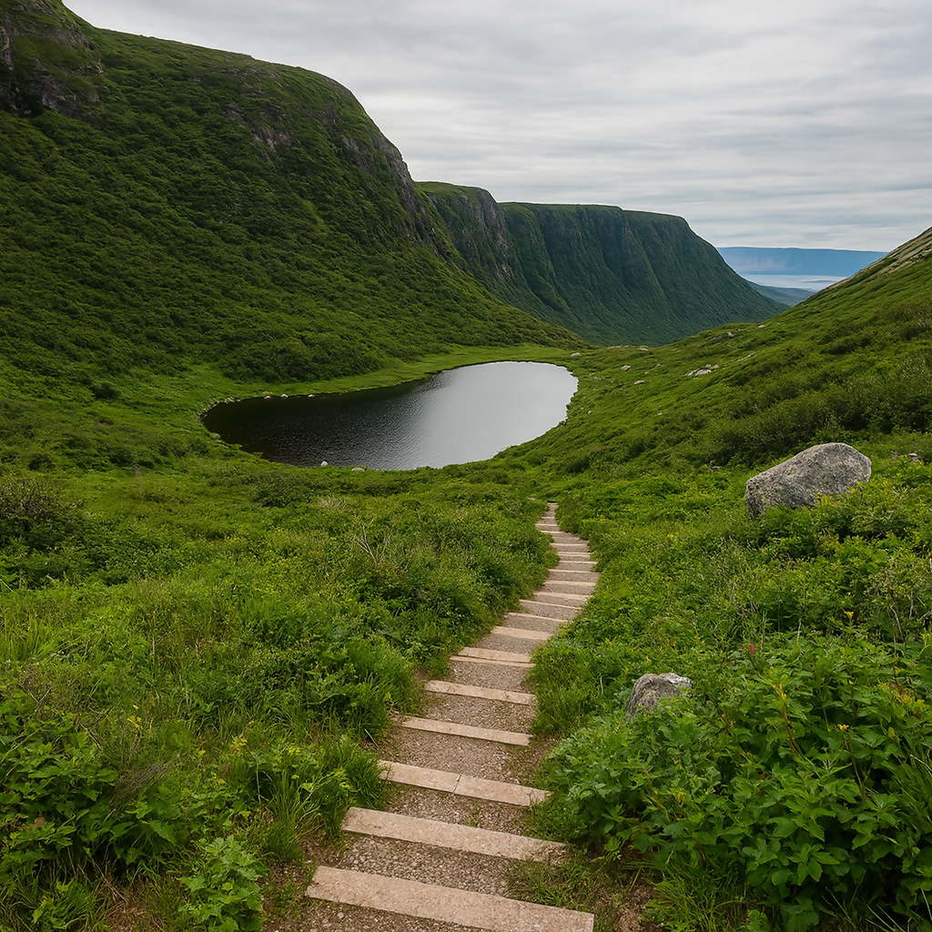 Gros Morne Mountain Trail - Gros Morne National Park - Newfoundland and Labrador Canada - Rendered - Digital File Digital My Custom Designs PDF