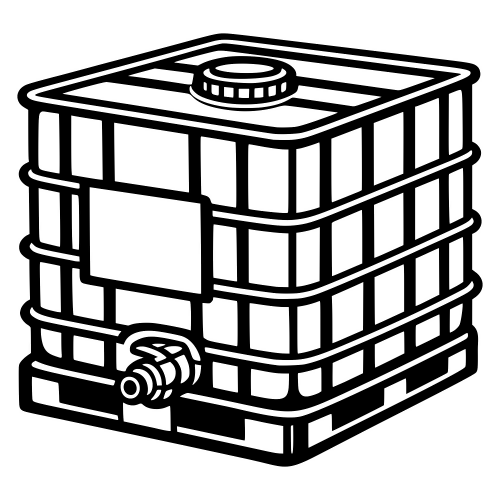 IBC Tank with Drainage Valve - Vector Graphics - Digital File Digital My Custom Designs PDF