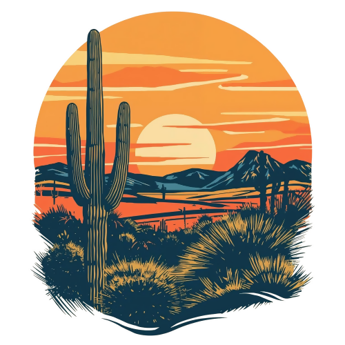 Nature & Outdoors - Golden Desert Dream - T Shirt Design - Digital File Digital My Custom Designs 300 DPI PNG