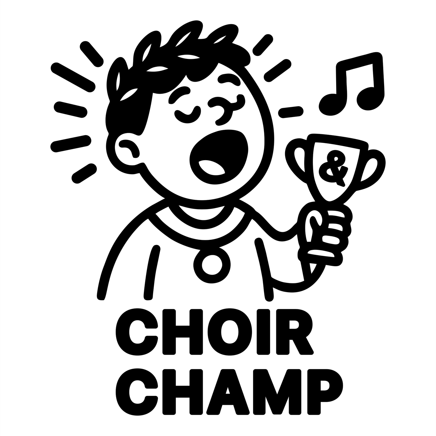 Funny Choir Champ - Digital File - XCS Friendly Tumbler My Custom Designs PNG