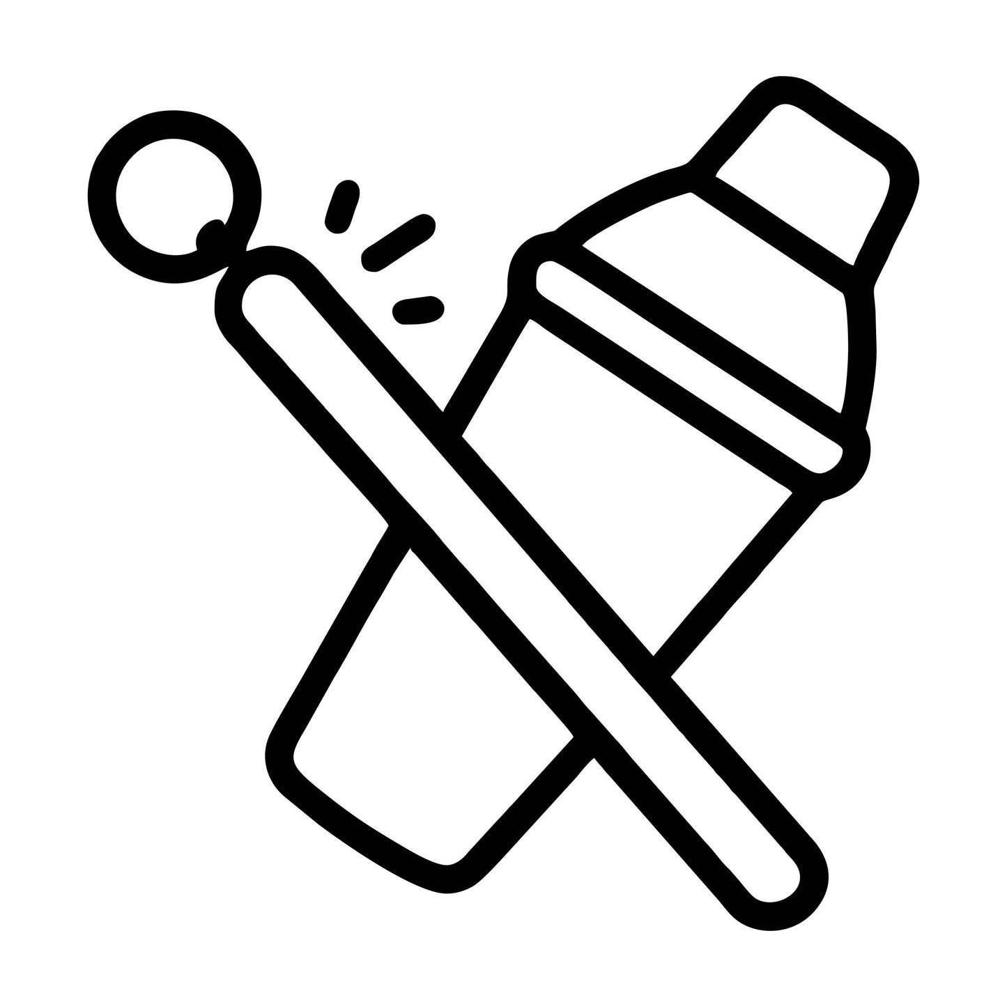 Glow Stick Shaker Illustration - Digital File - XCS Friendly Tumbler My Custom Designs PNG