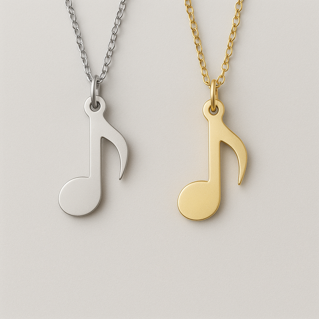 Engravable Gold & Silver Music Notes My Custom Designs