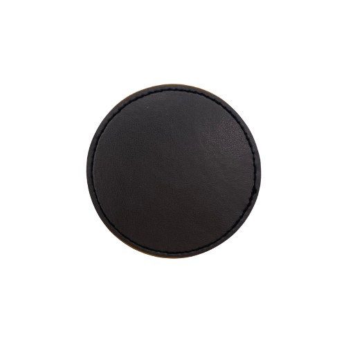 Custom Engraved Circle Patch w/ Adhesive Backing Patch My Custom Designs Black 2.5" Bag Tag