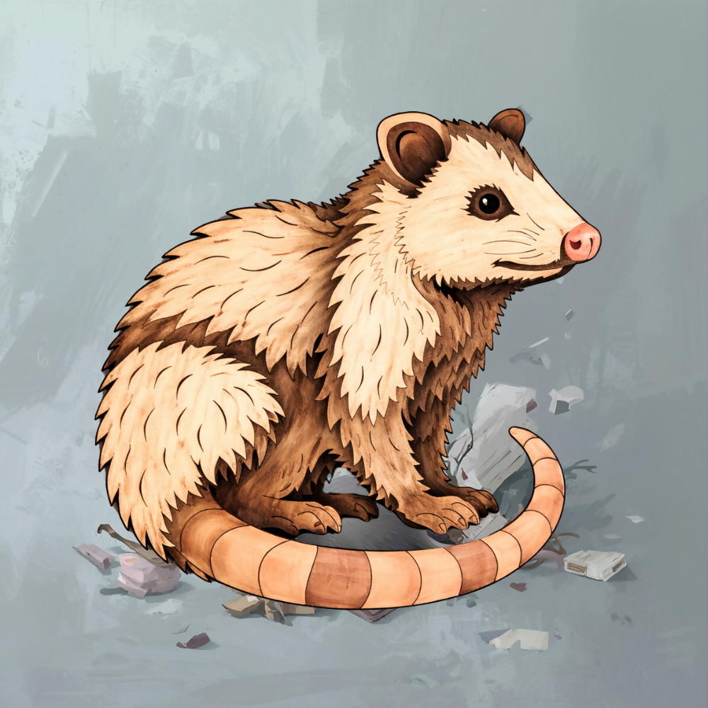 Opossum - Layered Animal Designs - Digital File Digital My Custom Designs