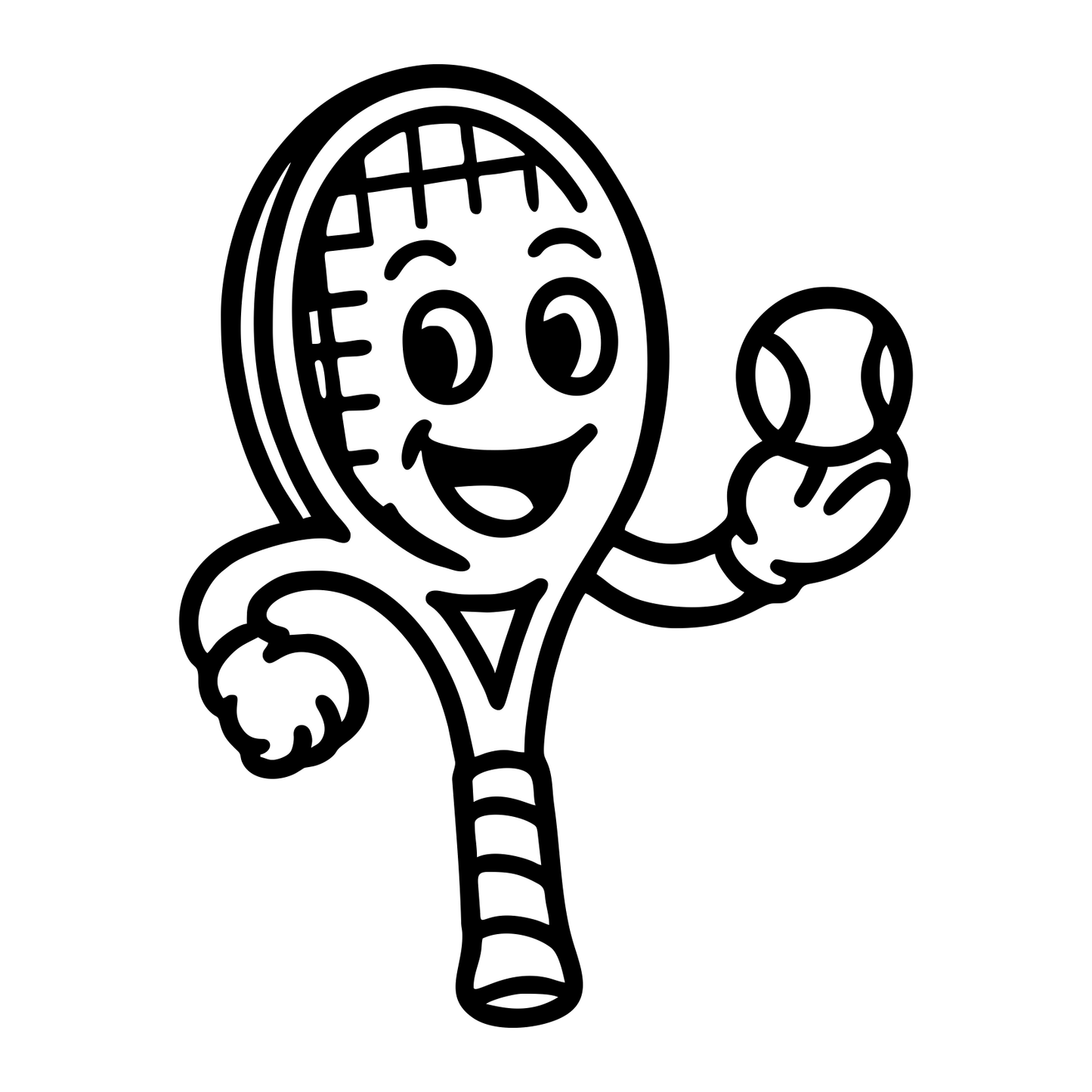 Cartoon Tennis Racket Toy - Digital File - XCS Friendly Tumbler My Custom Designs PNG